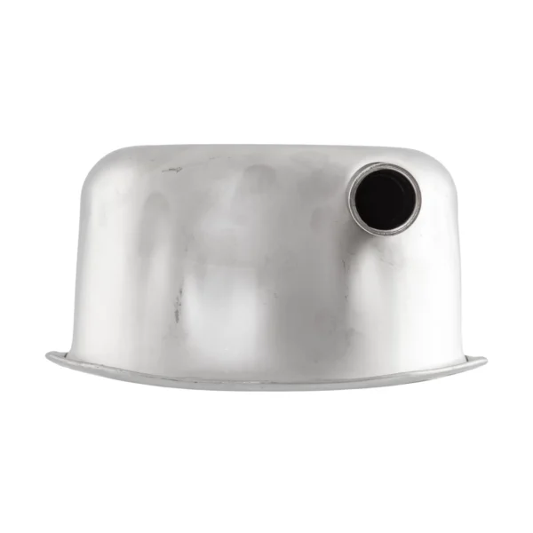 Vaschetta antispreco in acciaio inox per suini piccola FDA T110 vista dall'alto