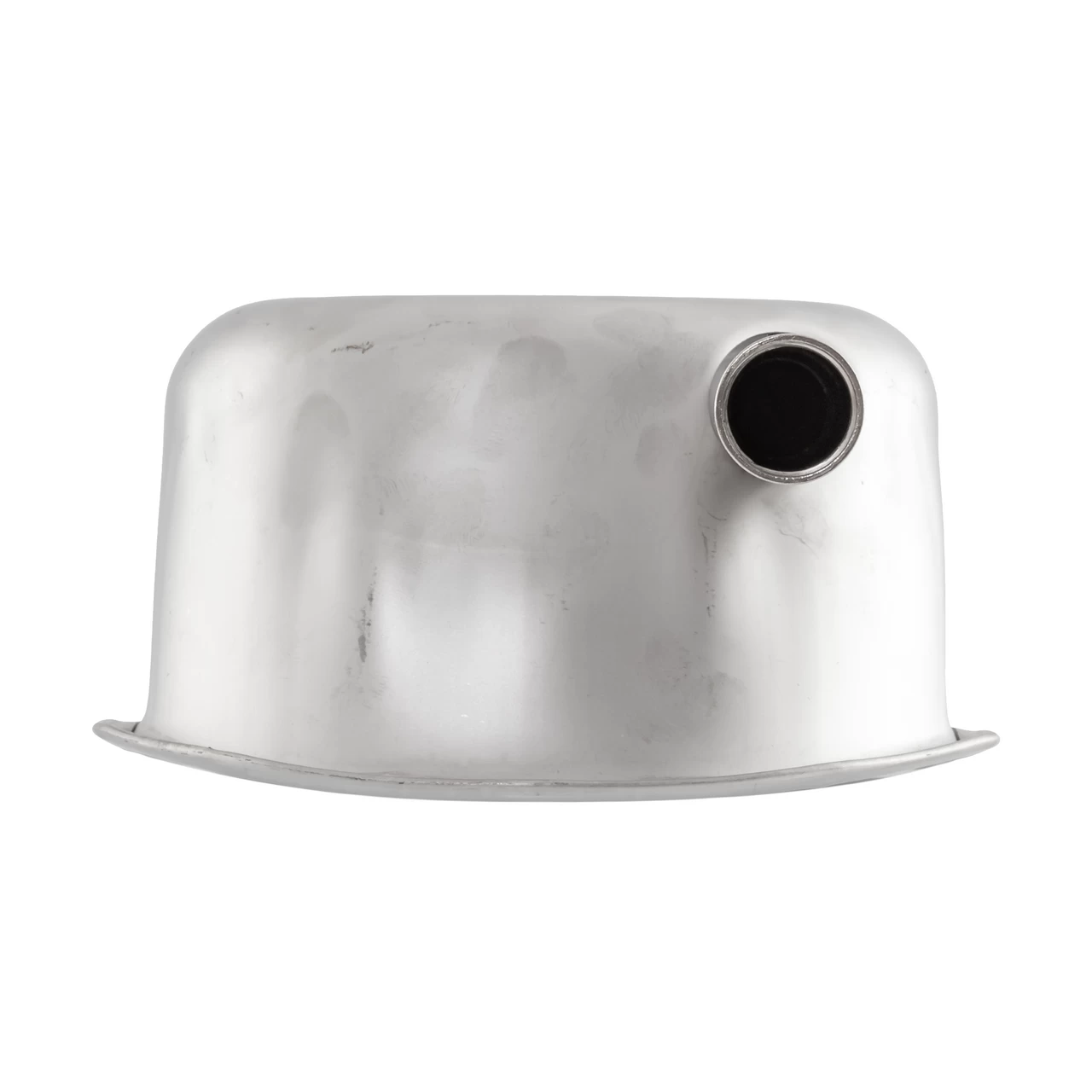 Vaschetta antispreco in acciaio inox per suini piccola FDA T110 vista dall'alto