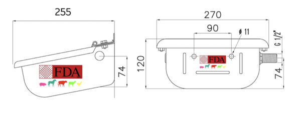 Abbeveratoio automatico in acciaio inox con sfera regolabile - immagine 6