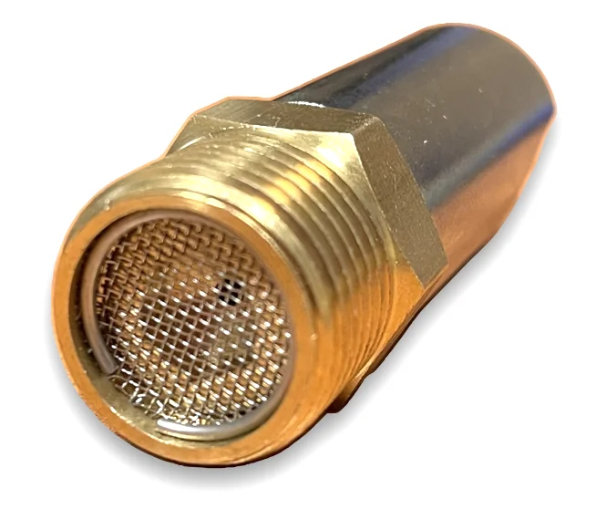 Abbeveratoio a succhiotto con filtro in ottone per suini