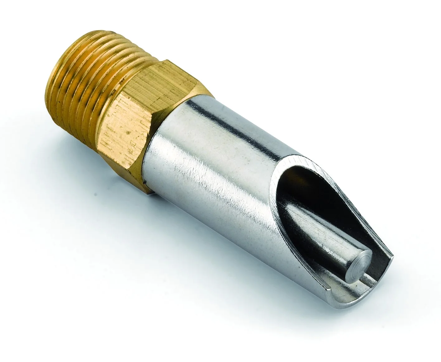 AAbbeveratoio a succhiotto per suini in ottone vista laterale