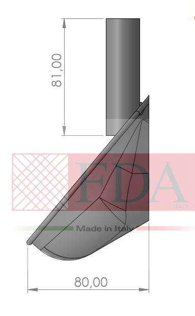 Vaschetta antispreco in acciaio inox per suinetti – vista laterale