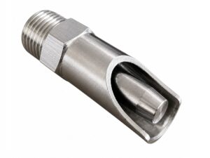 Automatic 1/2" nipple drinker for finishing pigs in stainless steel, model FDA-000012EP11 with larger pin
