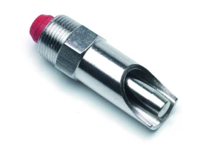 Adjustable valve 3/4" nipple drinker for sows and finishing pigs in stainless steel, model FDA-000014ETP